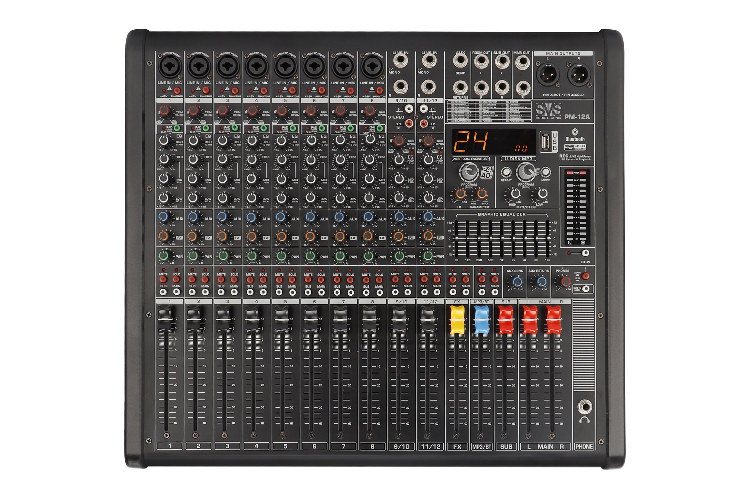 SVS Audiotechnik mixers PM-12A Активный аналоговый микшерный пульт, 12-канальный в Советской Гавани